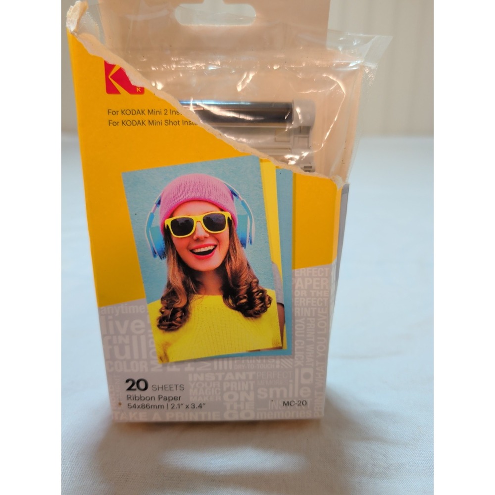 Kodak All-in-One Mini Cartridge MC-20 Photo Paper 20 Sheets 2.1" x 3.4"